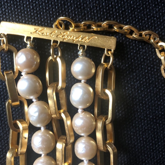 Vintage Karl Lagerfeld chocker and earring set